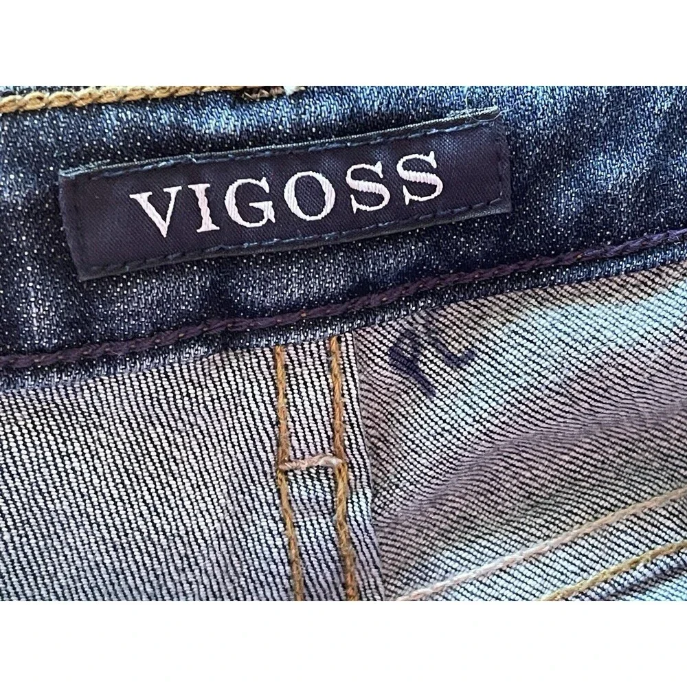 Vigoss The Thompson Tomboy Skinny Jeans Size 29/27 Blue Stretch Denim Low‎ Rise